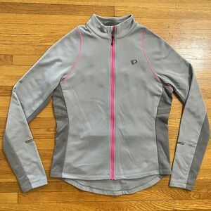 Pearl Izumi Cycling Jacket Womens Medium Gray Select Thermal Full Zip 11221680